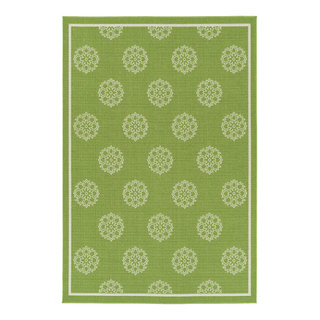 Kaleen Lime Green Indoor/Outdoor Amalie Rug, 2'5