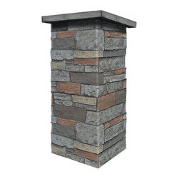 C141-BRIGHTON STONE COLUMN WRAP (CAPS SOLD SEPARATELY) - Wall Panels