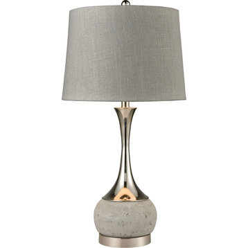 Septon Table Lamp - Concrete, Polished Nickel