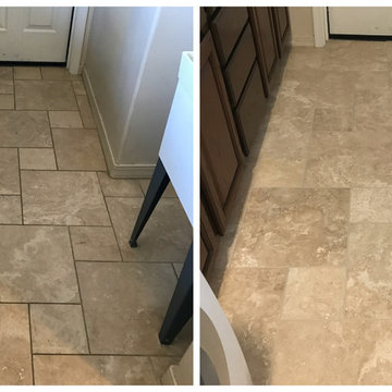 Travertine Cleaning, Polishing & Grout Color Seal Tempe, AZ