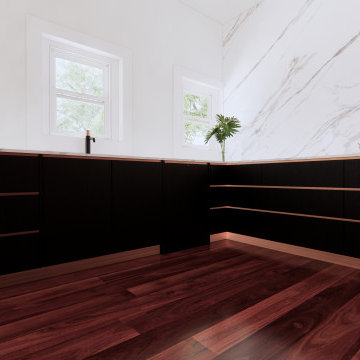 Black + Rose Gold Kitchen