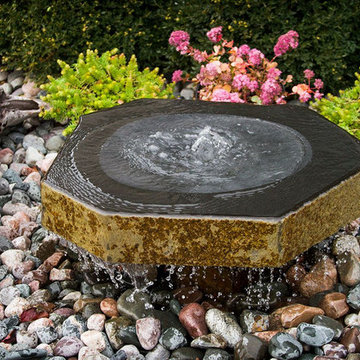 Basalt Bird Bath Zenshu Fountain Kit