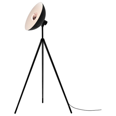 Apollo Mega Floor Lamp, Black/Copper, Black Wood