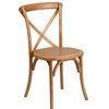 Hercules Series Stackable Oak Wood Cross Back Chair
