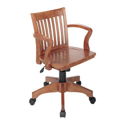 Deluxe Wood Bankers Chair - Office Chairs