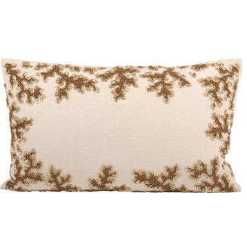 Autumn Shimmer Pillow Cover - Dark Earth