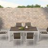 Outdoor Patio Furniture New Aluminum Plywood Resin 7-Piece, Dining Table Set