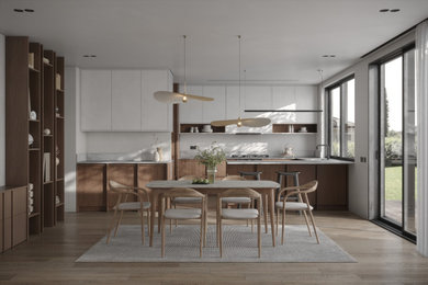 Contemporary dining room in Melbourne.