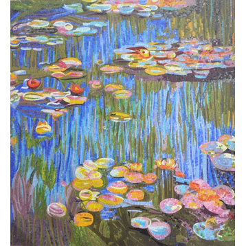 Water Lilies, Nympheas, Mosaic Reproduction 120"x128"