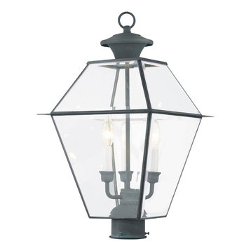 Livex Lighting Westover Charcoal Light Outdoor Post Lantern