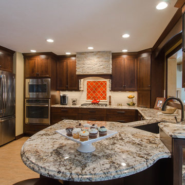 Dark Brown Kitchen Remodel