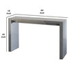 Benzara BM288206 Joey 60" Modern Bar Table, Lacquered Gray Finish, Wood Frame