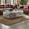 Brancaster Aluminum Coffee Table With Drawer