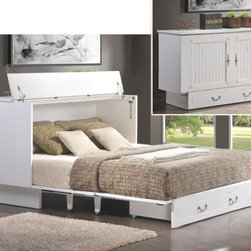 Arason Creden-ZzZ Flip Top Cabinet Bed | Cottage White - Murphy Beds