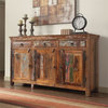 Bowery Hill 3 Door Sideboard in Brown and Black