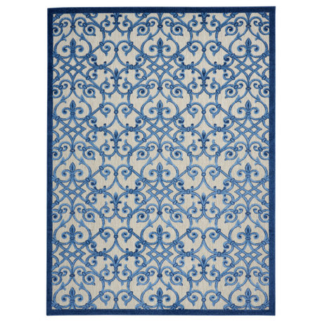 Nourison Aloha ALH21 Grey/Blue 7'10" x 10'6" Area Rug