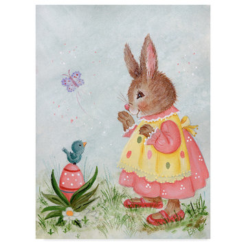 Beverly Johnston 'Pink Bunny Rabbit' Canvas Art, 24"x32"