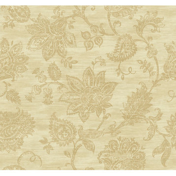 Stamped Jacobean Wallpaper in Rust AR31705 from Wallquest