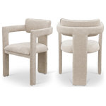 Meridian Furniture - Brenda Upholstered Dining Chair, Beige, Chenille Fabric, Set of 2 - Indulge in the allure of the Beige Chenille Fabric Brenda Dining Chair by Meridian Furniture. Its captivating design and luxurious finish elevate any space with effortless elegance. Crafted with precision and durability in mind, this stunning piece becomes the focal point of gatherings, fostering moments of connection and warmth. Embrace sophistication and style with the Brenda Dining Chair, a testament to exquisite taste and timeless beauty.