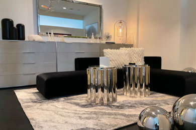 Example of a trendy living room design in Dallas