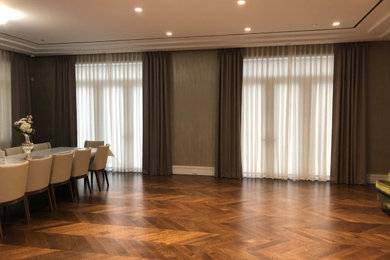 Inspiration for a transitional dining room remodel in New York
