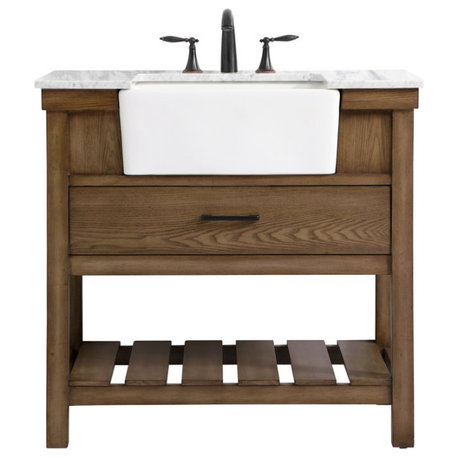 Elegant VF60136DW 36" Single Bathroom Vanity, Driftwood