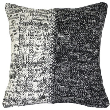 Pillow Decor, Hygge Chalet Gray Knit Pillow