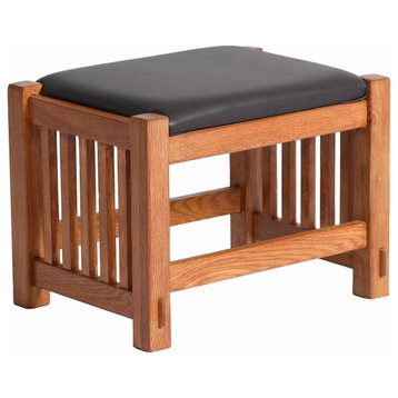 Mission Oak Foot Stool - Spindles - Michael's Cherry