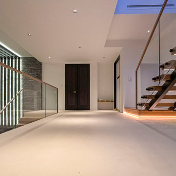 Project #126 | Contemporary Staircases with Integrated LEDs & Glass Railing
