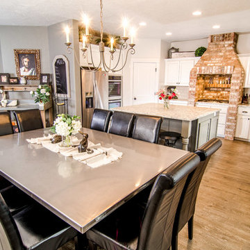 Dining Room with Metal Tabletop