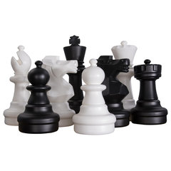  MegaChess Giant Oversized Premium Complete Set of Chess Pieces  with 25 Inch Tall King - Black and White : Toys & Games