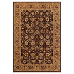 Bareens Designer Rugs - Bohemien Ziegler Cleora Brown Olive Green Hand-Knotted Wool Rug - 9'1'' x 11'5'' - Enhance the ambiance of your home with this magnificent Persian-influenced Turkish hand-knotted rug made by skilled artisans capable of creating the most exceptional vegetable dyes and hand-spun wool. This exquisite handmade rug is a one-of-a-kind Peshawar Kafkaz, otherwise identified as Chobi, Chobi Peshawar, Oushak, or Ziegler rug. These handmade rugs are crafted in Pakistan utilizing superior-quality wool imported from Australia, New Zealand, and Korea in two types of weaves: the Persian weave and the Mori weave. This rug is meticulously crafted by hand using the finest natural vegetable dyes extracted from local plants. The artisans use a blend of hand-spun local and fine merino wool, resulting in a rug with a compelling texture, higher lanolin content, and longer staple. The artisans occasionally incorporate natural or artificial silk into the pile to enhance specific motifs. The finished product is an awe-inspiring execution of flawless design and an understated palette that exudes elegance.