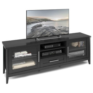 Atlin Designs Transitional Wood TV Stand for TVs up to 80" in Black