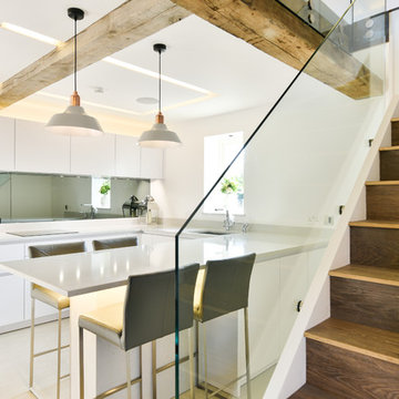 U Shaped Kitchen with Breakfast Bar