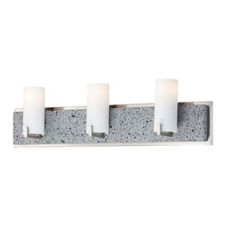 George Kovacs Lava Tube Nickel 3-Light Bath Vanity - Bathroom Vanity Lighting