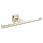 Delta - Delta Pivotal Double Tissue Holder, Polished Nickel, 79955-PN - The confident slant of the Pivotal Bath Collection makes it a striking addition to a bathroom�s contemporary geometry for a look that makes a statement. Complete the look of your bath with this Pivotal Double Tissue Holder. Delta makes installation a breeze for the weekend DIYer by including all mounting hardware and easy-to-understand installation instructions.  This glossy finish provides a delicate elegance that can make almost any room pop. The polished surface reflects back deep shadows from your space, creating contrast within the pale gold tones which takes on a new light from every angle. Brilliance finishes are durable, long-lasting and guaranteed not to corrode, tarnish or discolor, so you can enjoy a coordinated bath you'll love to look at for life.  You can install with confidence, knowing that Delta backs its bath hardware with a Lifetime Limited Warranty.