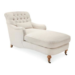 Tufted Heavy Linen Chaise - Products