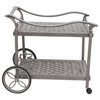 Carlsbad Cast Aluminum Tea Cart, Heritage Grey