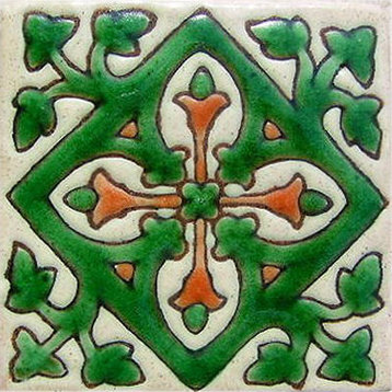 4.2x4.2 9 pcs Green Verona Alhambra Talavera Mexican Tile