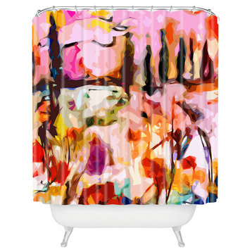 Ginette Fine Art Abstract Tuscany Shower Curtain