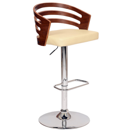 Adele Swivel Bar Stool, Cream
