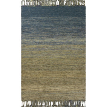 KAS Libby Langdon Homespun Libby Langdon Homespun Landscape Rug 5'x8' Ocean Rug
