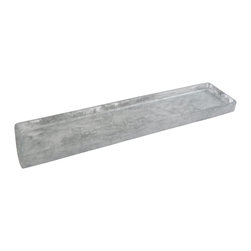Martha Sturdy tray in silver marble - Home Decor