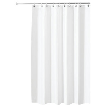 iDesign Fabric Shower Curtain, 54"x78", White