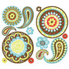 Green Paisley Wall Sticker Set 31pc Decals