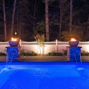 Farmingdale, NJ: Full Backyard Makeover, Pool Renovation, Pavilion Install