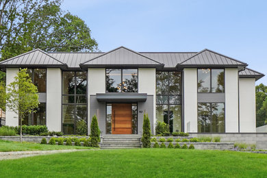 This is an example of a large modern house exterior in New York.