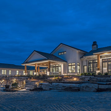 Backyard Patio Lighting | Lake House Outdoor Lighting Design