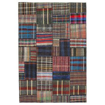 Rug N Carpet - Handmade Turkish 8' 2'' x 11' 10'' Wool Patchwork Kilim Rug