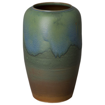 24 in. Porcelain Verdigris Porcelain Vase